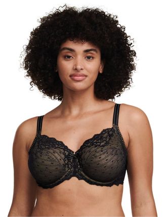Chantelle Womens C32810 Rive Gauche Full Coverage Bra - Black Cotton - Size 36DD