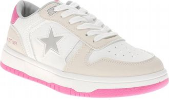 Vintage Havana Womens Fresh Lace Up Sneaker In Pink/white