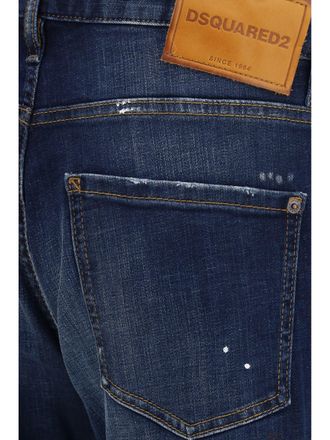 Dsquared2 Mens Jeans Teddy Navy Blue Cotton