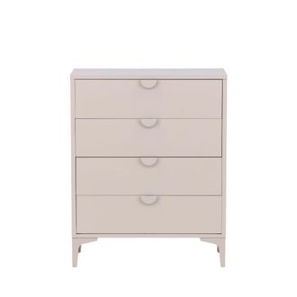 Meubles et Design C&oacute;moda de 4 cajones de metal L78cm - Beige