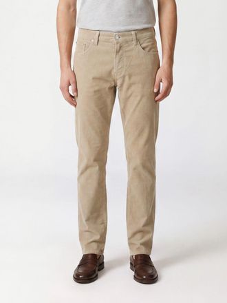 Dondup Mid-Rise Slim Fit Corduroy Trousers with Turn-Up Cuffs