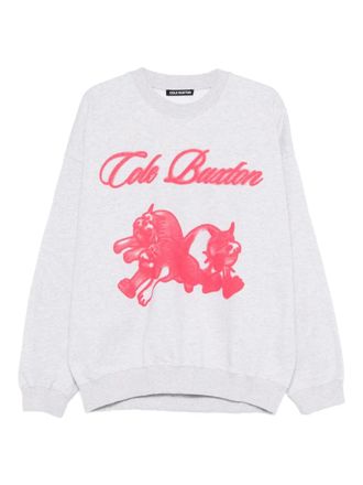 Cole Buxton graphic-print sweater - Grigio