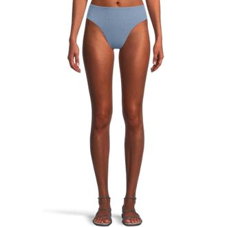 L*Space LSPACE Savannah Bikini Bottom Womens Baltic Gray Stretch Swimwear JZZ686
