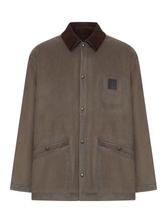 Loewe COTTON BLEND OVERSHIRT WITH ANAGRAM PATTERN - Loewe - Man