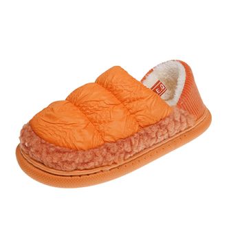 Generic Thick Soled Slippers Women Lightweight Anti-Slip Waterproof Sliders Cozy Memory Foam Slippers Solid Colour Warm Winter Slippers Plush Fleece Lined Sho