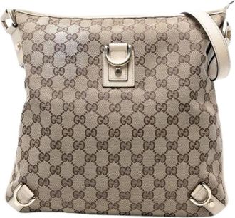 Gucci Pre-owned Cross Body Bags, female, Beige, Size: ONE SIZE Pre-owned Canvas crossbody-bags