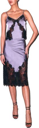 Fleur du Mal Juliet Lace Silk Cami in Lavender Smoke at Nordstrom, Size X-Small