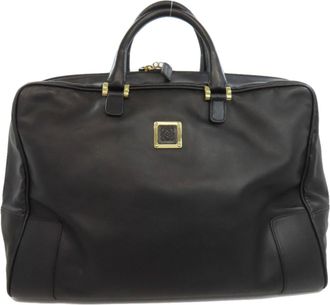 Loewe Amazona Black Leather Boston Bag (Pre-Owned)