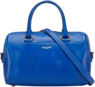 Saint Laurent Pre-owned Handbags, female, Blue, Size: ONE SIZE Pre-owned Vintage Handbag