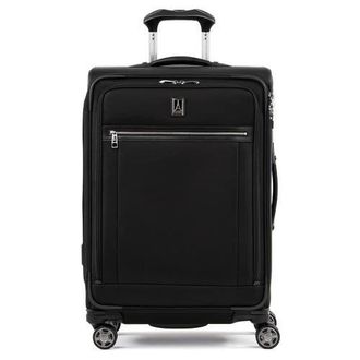 Travelpro Platinum Elite Softside Expandable Medium 25-Inch Checked Luggage in Shadow Black at Nordstrom