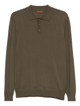 Barena long-sleeve polo shirt - men - Fabric - L - Green