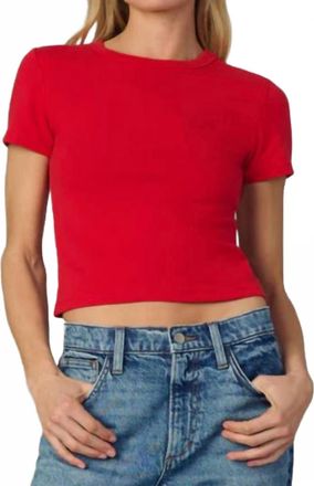 Joe's Baby Short Sleeve Tee In Cherry Red