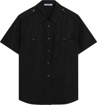 Prada Shirts, female, Black, Size: S Camicia