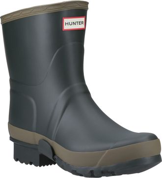 Hunter Mens Gardener Short Wellington Boot - Green - Size UK 7