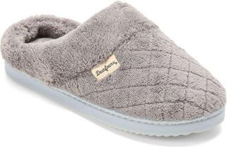 Dearfoams Libby Quilted Terry Clog Slipper in Medium Grey at Nordstrom, Size X-Large