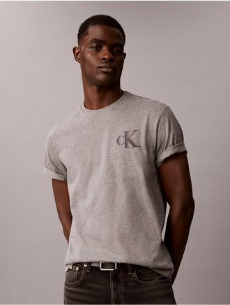 Calvin Klein Jeans Calvin Klein Mens Graphic Monogram Tee - Grey - 2XL