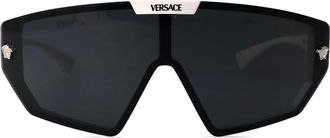 Versace Occhiali da sole oversize - Bianco