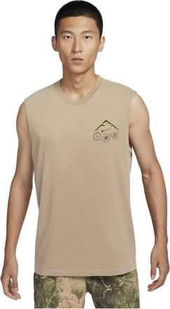 Nike Dri-FIT Graphic Running Tank Asia Sizing Khaki FZ8053-247