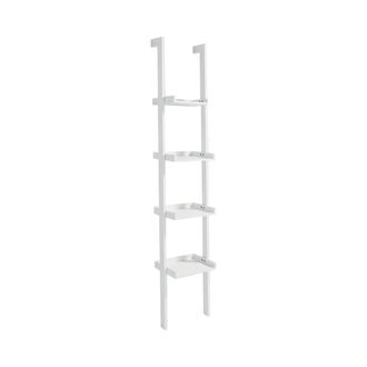 Oresteluchetta Estanter&iacute;a De Pared Blanca Escalonada 4 Estantes Moderna H180cm Little Peoria - Blanco