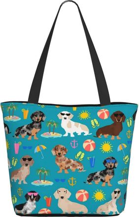 AOOEDM Dogs Love Holiday Ladies Shopping Bag 13x11x7in.The Perfect ValentineS Day Gift.It Is The Best ValentineS Day Gift For Mom, Daughter, Wife,Etc