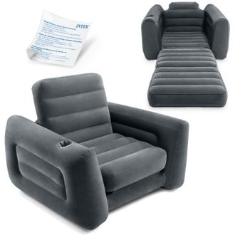 Intex Silla Extensible Flotante Gris Oscuro 117x224x66 Cm Intex