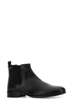 Prada Womens Black Leather Ankle Boots Nero Stivali