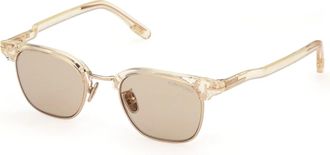 Tom Ford Light Brown Square Mens Sunglasses FT1119-D 39E 47
