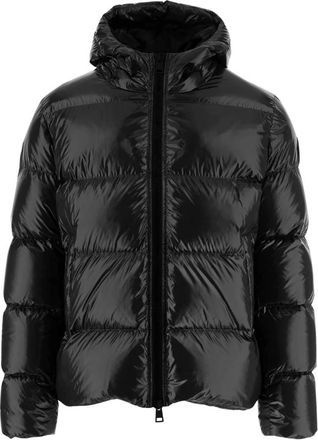 Herno Gewatteerde Nylon Donsjas met Capuchon - Heren - Winterjassen - Zwart - 2XL - Nylon - Jassen