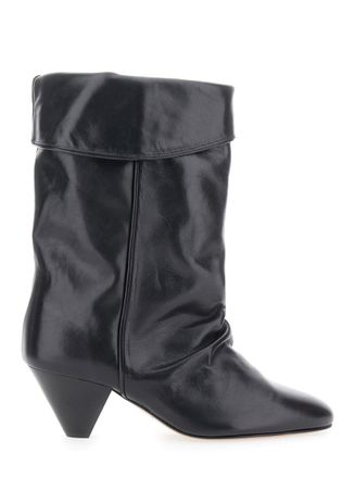 Isabel Marant Black Leather Ankle Boots