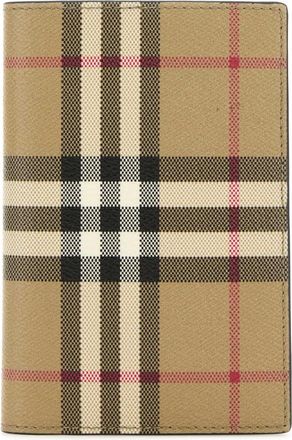 Burberry Beige Printed Canvas Wallet
