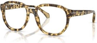 Moncler 55mm Rectangle optical glasses in Tortoise at Nordstrom