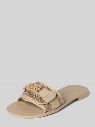 Guess Sandalette mit Label-Applikation Modell ELYZE4 in Beige, Gr&ouml;&szlig;e 36