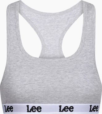 Lee Womens Diana Scoop Neck Slim Fit Bra - Grey - Size: 12