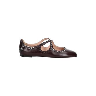 Bally Schoenen, Dames, Rood, 37 EU, Leer, Beliska Studs Ballerina
