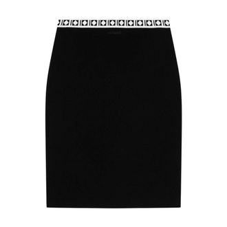 Versace Rokken, Dames, Zwart, S, Knit Skirt
