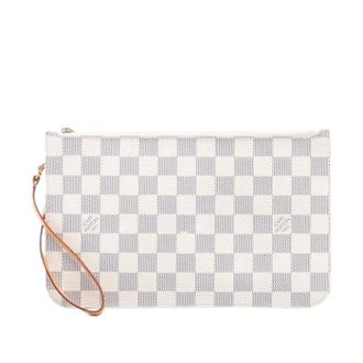 Louis Vuitton Pre-owned Clutches, female, White, Size: ONE SIZE Pre-owned Damier Pouch