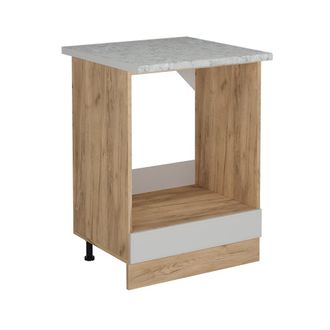 Vicco Armario Para Horno Empotrado R-line, Blanco Casa De Campo, 60 Cm Et M&aacute;rmol Vicco