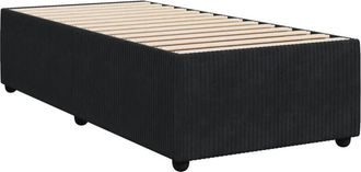 vidaXL Estructura De Cama Sin Colch&oacute;n Terciopelo Negro 100x200 Cm Vidaxl