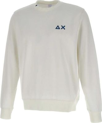 Sun 68 Basic Fleece Sweatshirt - Heren - Sweatshirts - Wit - 2XL - Katoen - Hoodies & sweatvesten