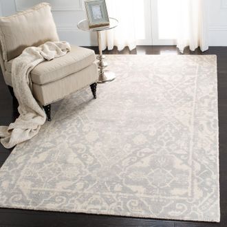 Safavieh Restoration Vintage Hand Made Area rug, Light Grey / Ivory Traditional Style Non-Shedding