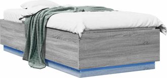 vidaXL Estructura De Cama Con Led Sonoma Gris 80 X 200 Cm Vidaxl