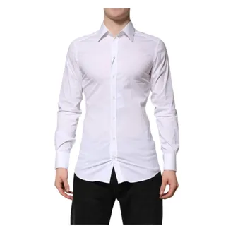 Dolce & Gabbana Gold Formal Shirt - - Shirts - Uomo - Bianco - S