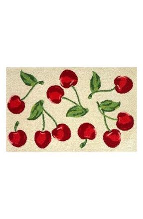 R16 Home Cherry Toss Indoor/Outdoor Doormat in Ivory Red Green at Nordstrom Rack, Size 24X36