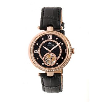 Empress Stella Automatic Crystal Black Dial Ladies Watch EM2105
