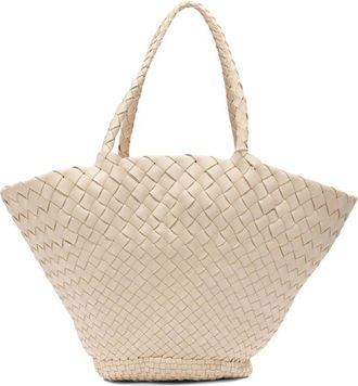 Dragon Diffusion Egola Geweven Leren Tote - Dames - Shoppers - Beige - ONE Size - Leer - Tassen