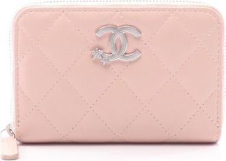 Chanel Pink Leather Coin Purse/Coin Case (Pre-Owned)