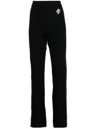 Off-white Outline knitted track pants - Black