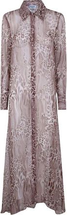 Blugirl Chiffon Animal Print Extra Long Shirt