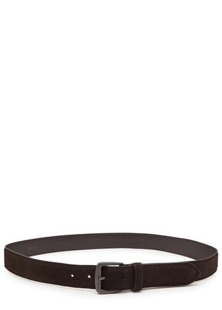BOSS Boss Syhr Suede Belt - Brown - 85 (XS)
