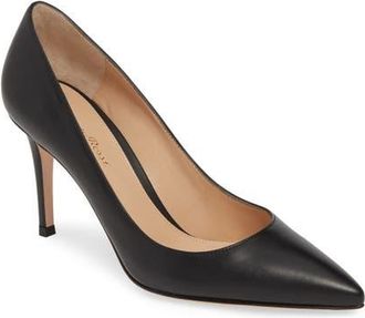 Gianvito Rossi Gianvito 85 Pump in Black Leather at Nordstrom, Size 40.5